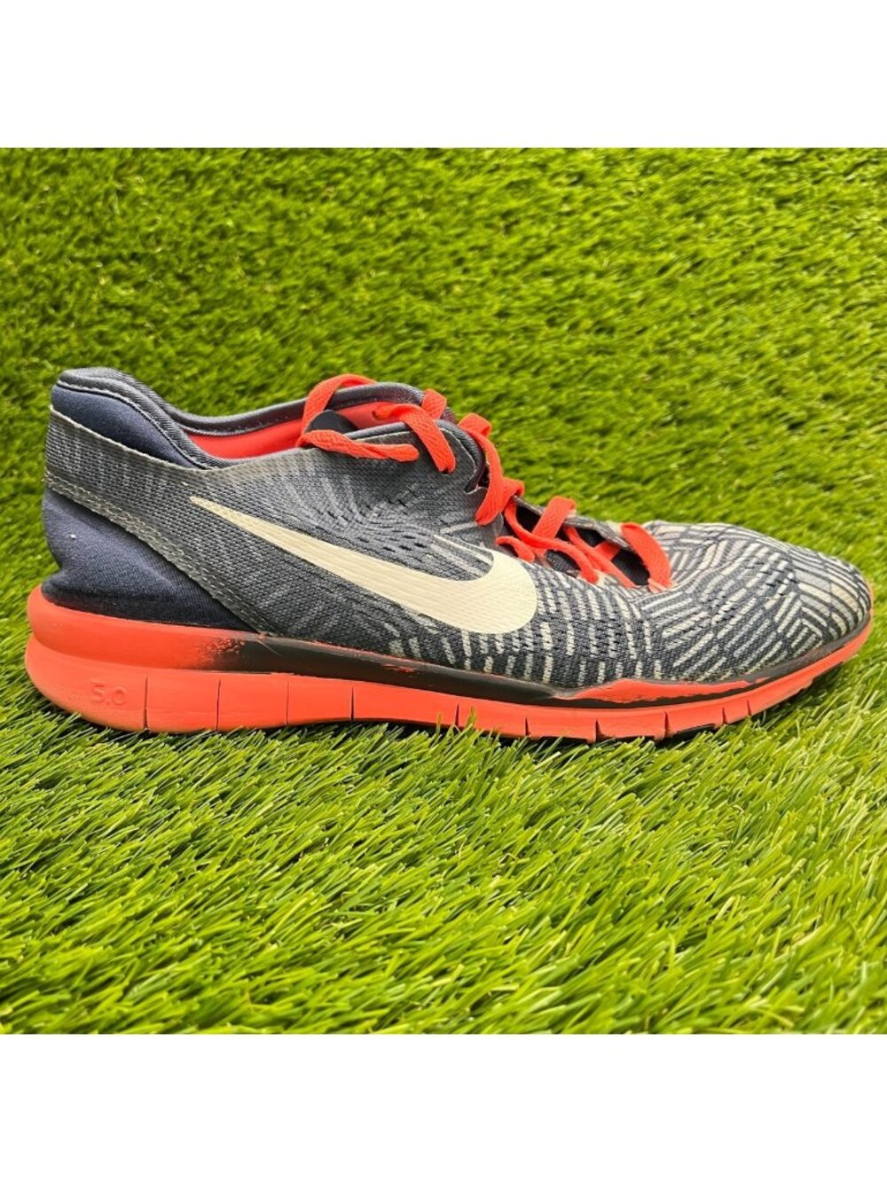 Nike Free 5.0 TR Fit 5 Womens Size 7 Blue Orange Athletic Running Shoes Sneakers